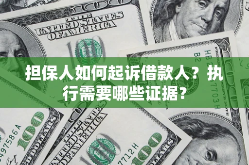 武汉担保人如何起诉借款人？执行需要哪些证据？