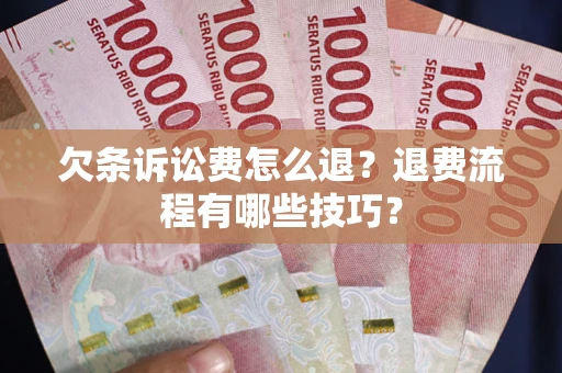 武汉欠条诉讼费怎么退？退费流程有哪些技巧？
