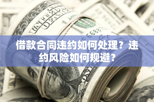 武汉借款合同违约如何处理？违约风险如何规避？