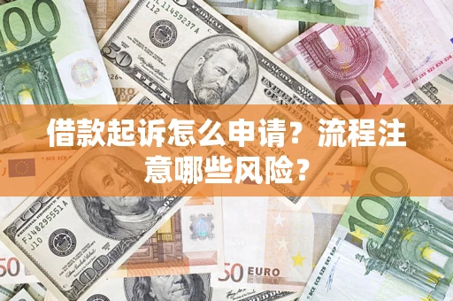 武汉借款起诉怎么申请？流程注意哪些风险？